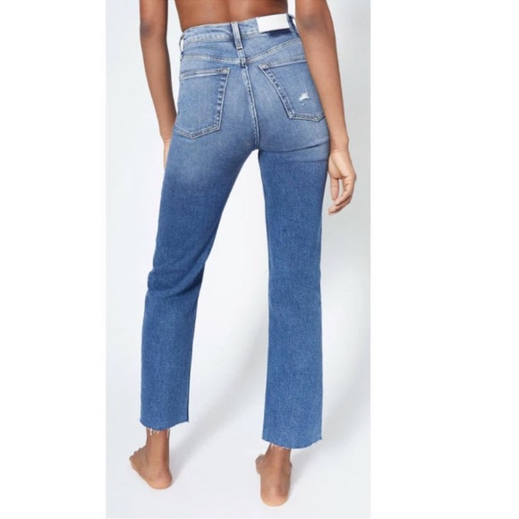 Re/Done Jeans 70s Ultra High Rise Stove Pipe Jeans Size 25 - Picture 2 of 14